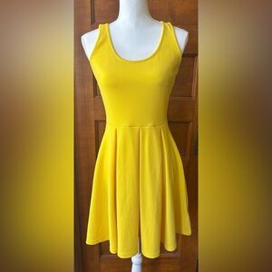 White Mark Vibrant Yellow Dress